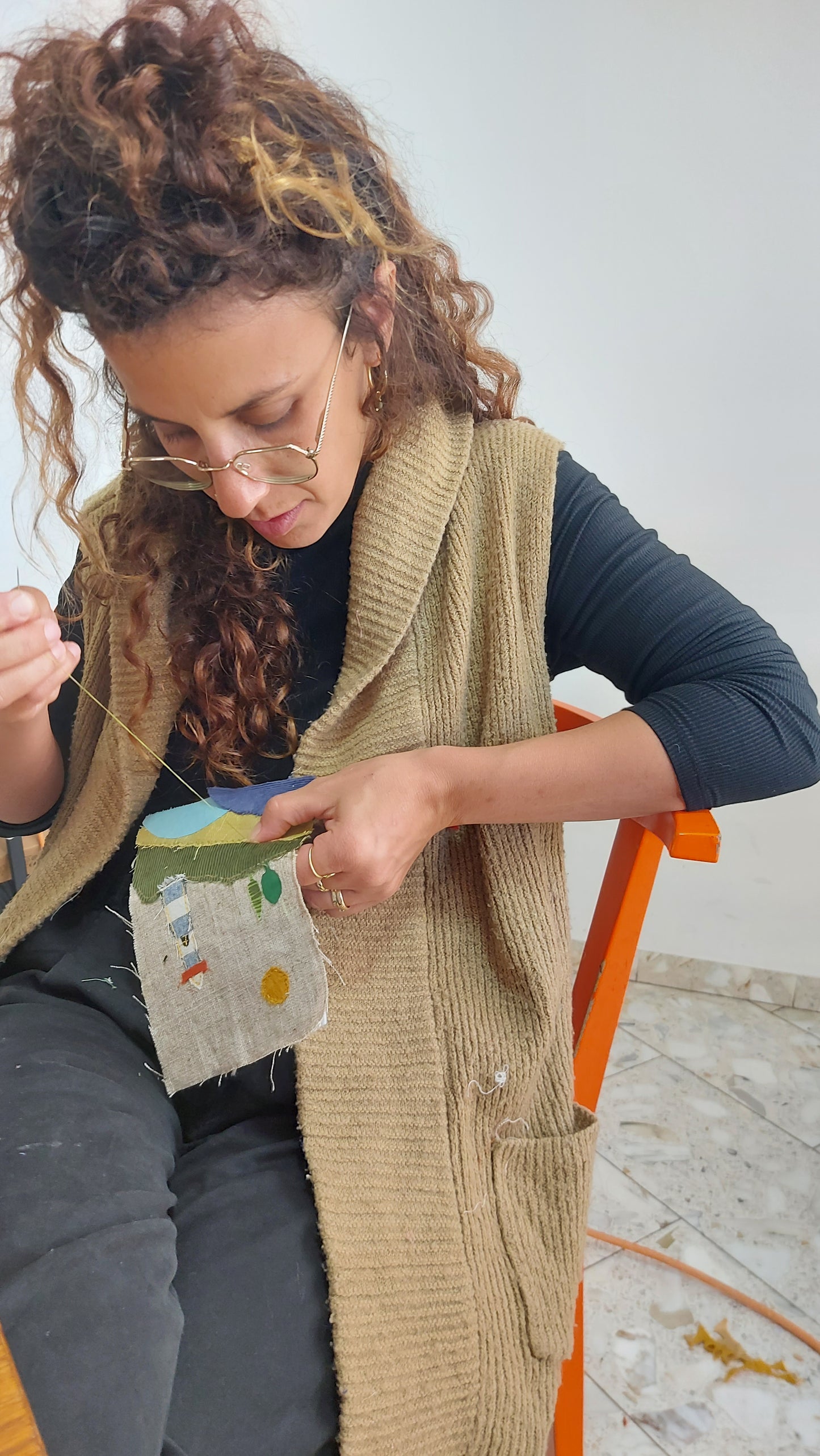 סדנת תפירה זוגית - יצירת תמונת בד נוף אישי