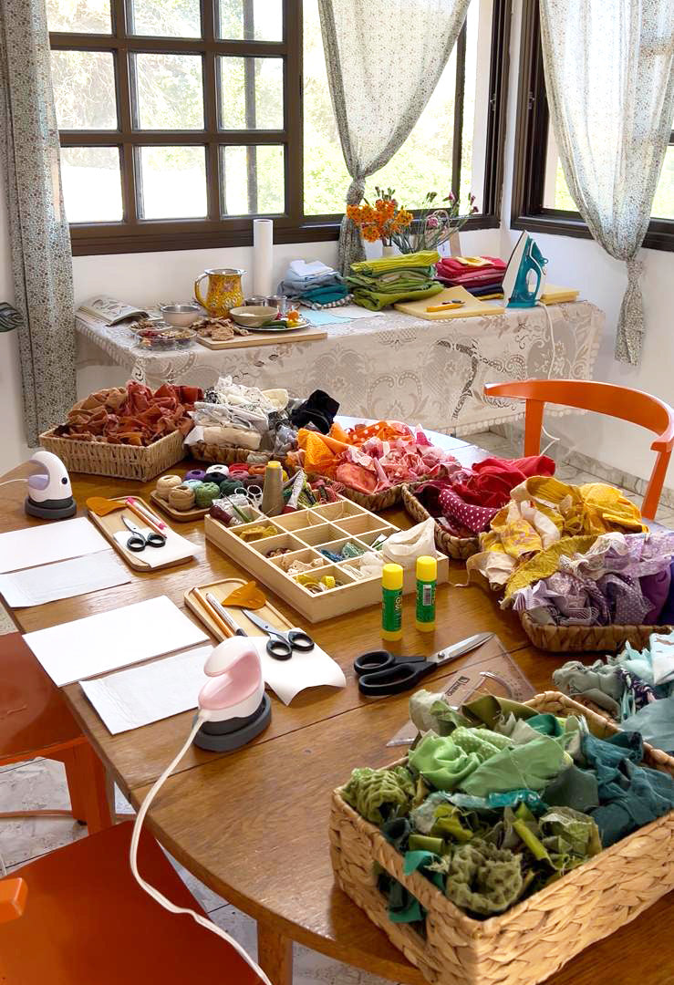 סדנת תפירה זוגית - יצירת תמונת בד נוף אישי