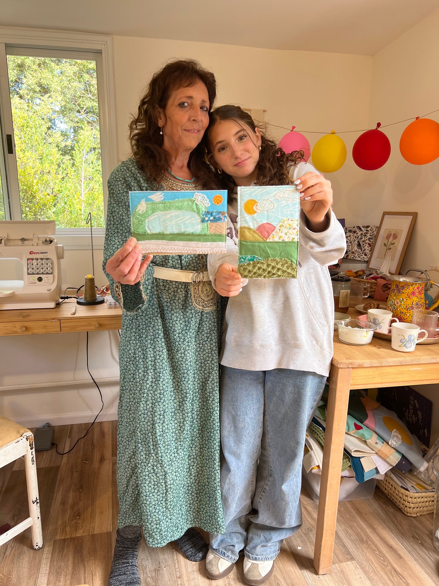 סדנת תפירה זוגית - יצירת תמונת בד נוף אישי